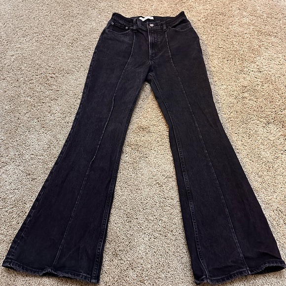 Abercrombie and Fitch black flared jeans - Picture 2 of 5